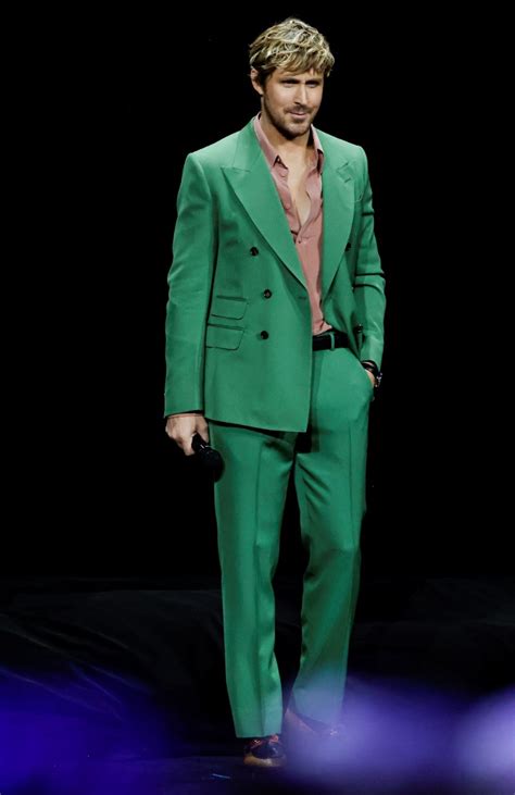 gucci green velvet suit|ryan gosling green suit.